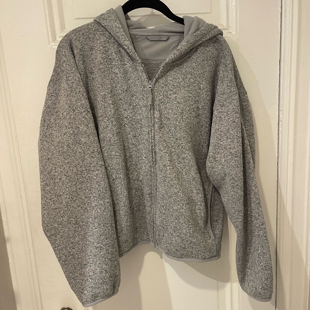Aritzia Golden Grey Zip Up Hoodie